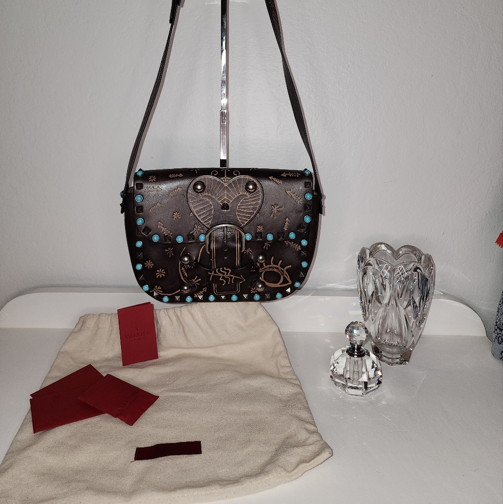 Valentino Garavani boho leather handbag